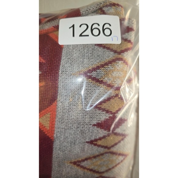 Allison Brittney Cardigan 1X Plus Red Longline Open Front Aztec Southwestern - Picture 9 of 9